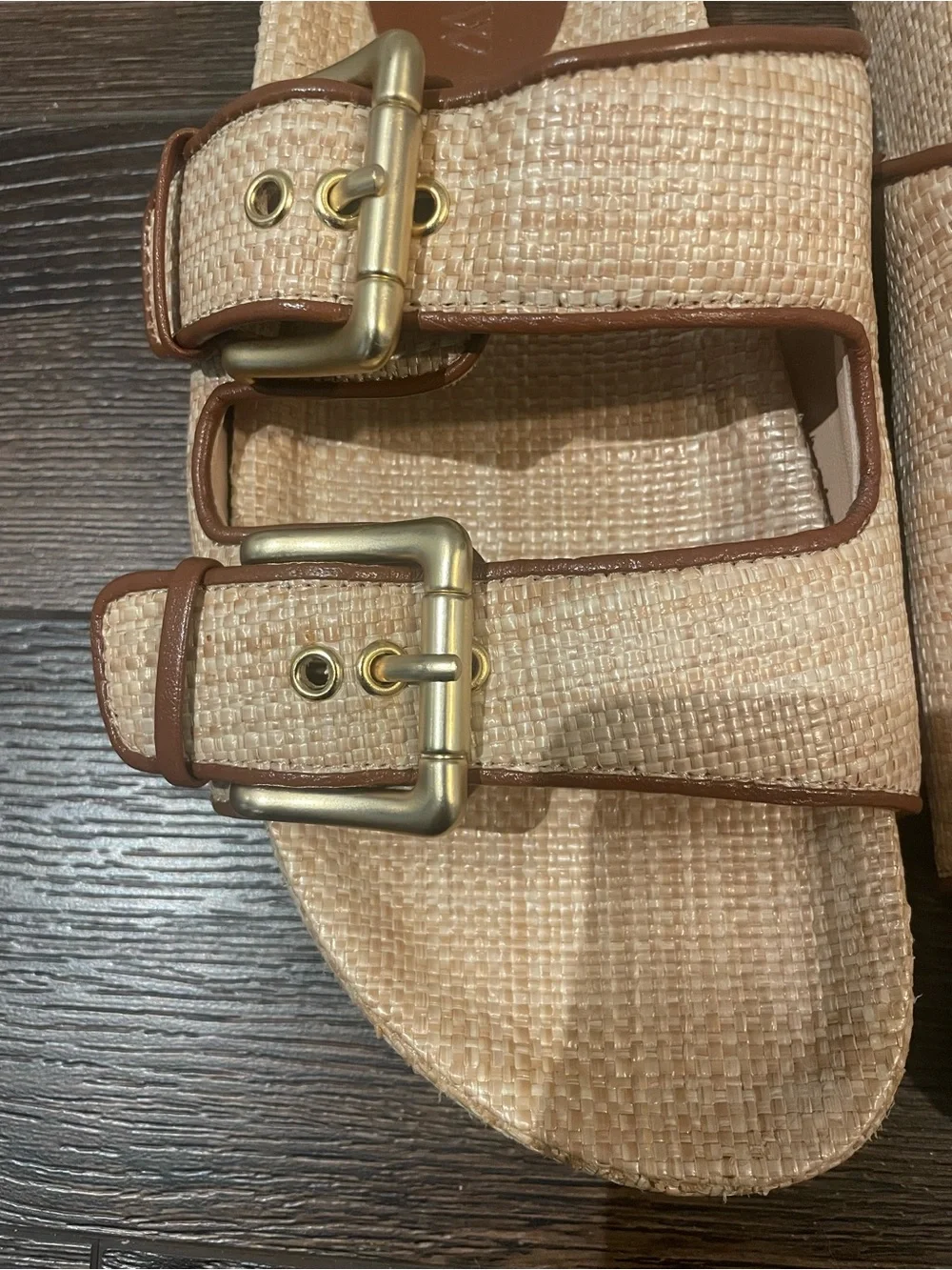 J. Crew Marlow Slip On Sandals In Raffia Beach Coastal Vacation Resortwear 8.5 - Picture 9 of 12